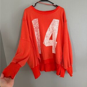 Free people Oversized Sweatshirt with Number Print
